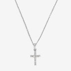 Pendentif "Croix Du Bonheur" Diamants 0,06Ct/16 - Or Blanc