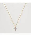 Pendentif "Croix Du Bonheur" -  Diamant :0,06Ct/16 - Or Jaune