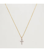 Pendentif "Croix Du Bonheur" -  Diamant :0,06Ct/16 - Or Jaune