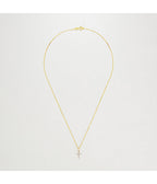 Pendentif "Croix Du Bonheur" -  Diamant :0,06Ct/16 - Or Jaune