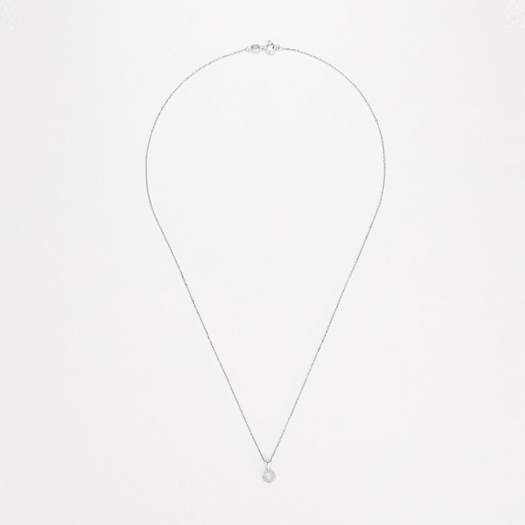 Pendentif "Simplicité"  Diamant :0,05Ct/12 - Or Blanc