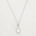 Pendentif "Jolie Perle Enchantée " Diamant : 0,13Ct/42+ 1 Perle Blanche De 7,5Mm
