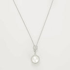 Pendentif "Jolie Perle Enchantée " Diamant : 0,13Ct/42+ 1 Perle Blanche De 7,5Mm