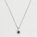 Pendentif "Marguerite Saphir" - Or Blanc