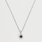 Pendentif "Marguerite Saphir" - Or Blanc 375/1000