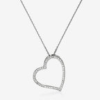 Pendentif "Coeur Oriental " Or Blanc Diamant :0,15Ct/47 - Or Blanc