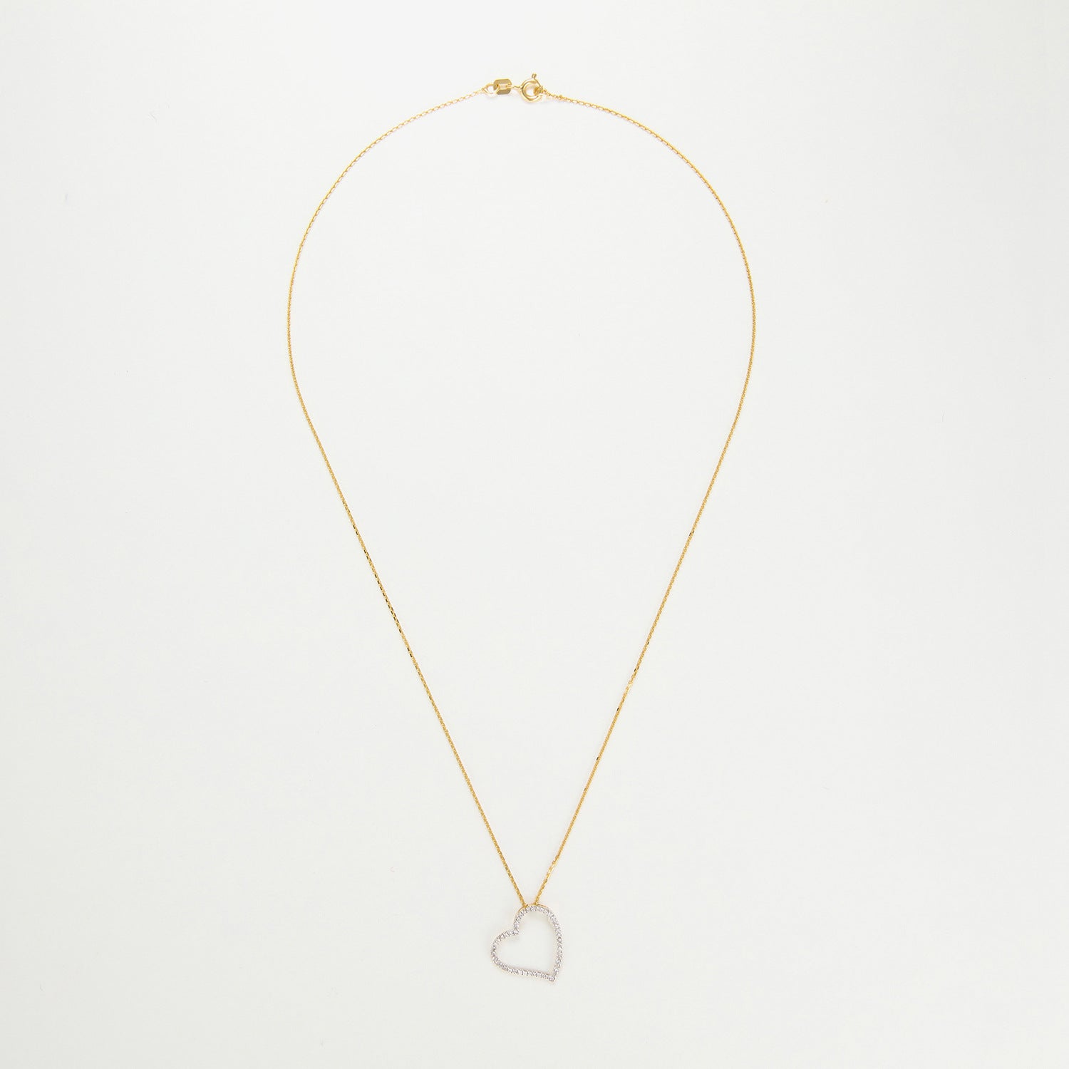 Pendentif "Coeur Oriental " Or Jaune Diamant :0,15Ct/47 - Or Jaune 375/1000