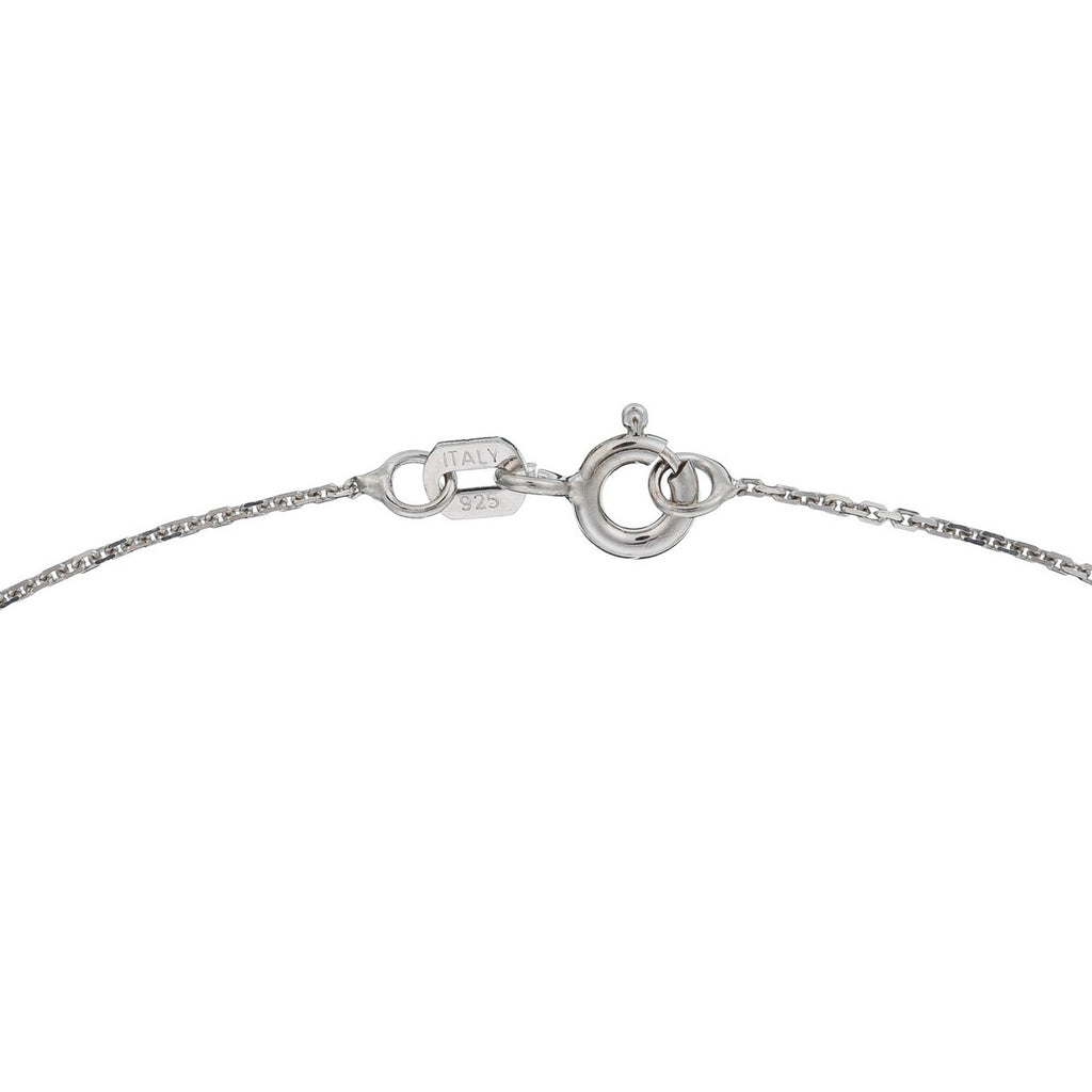 Pendentif "Larme Bleu Nuit" Saphir Bleu: 0,31Ct/1 + Diamants: 0,08Ct/27 - Or Blanc