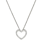 Pendentif "Joli Coeur Pm"  Or Blanc Diamant :0,07Ct/24 - Or Blanc