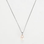 Pendentif "Luliwa" Diamants 0,02Ct/6 Perle 7,5Mm - Or Blanc