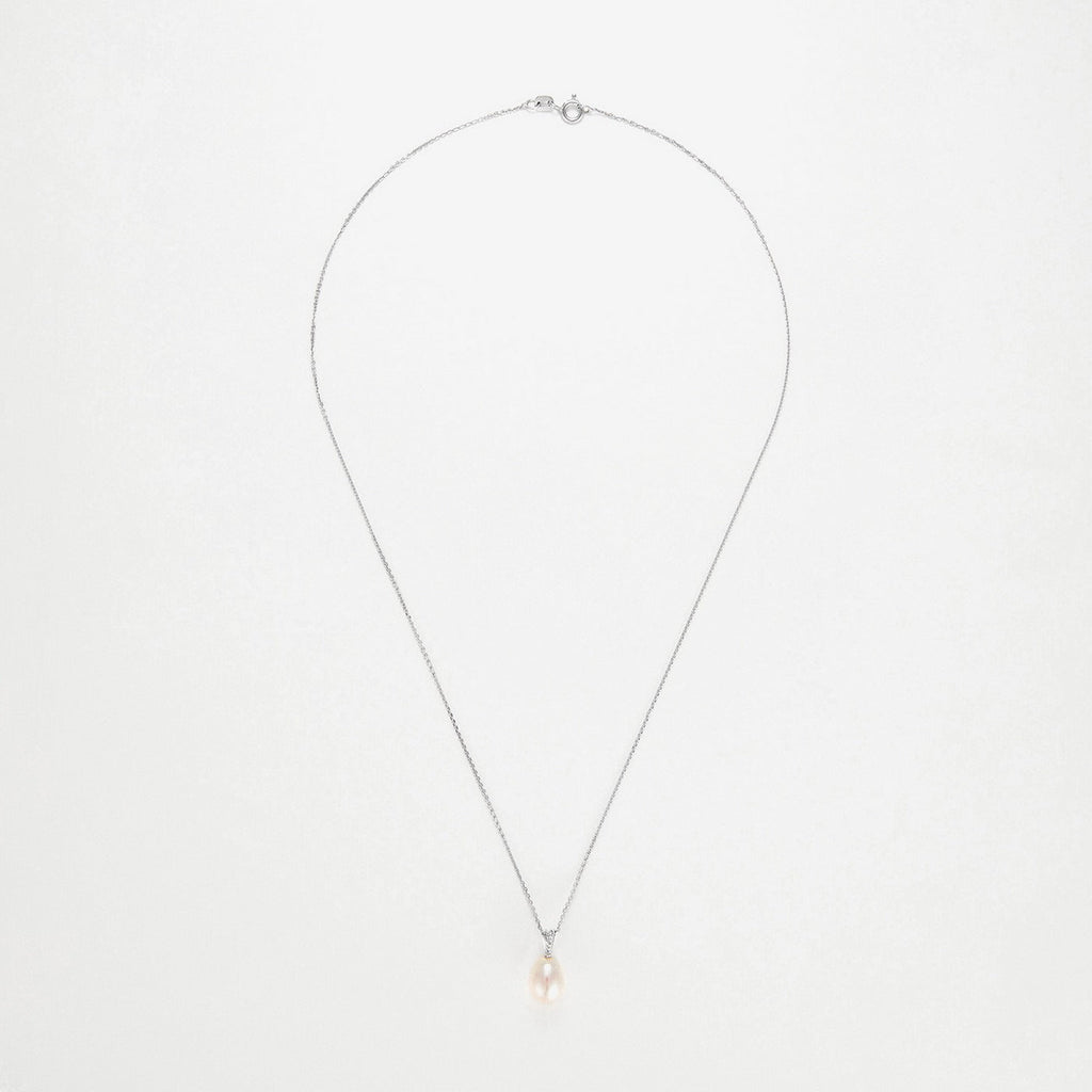 Pendentif "Luliwa" D0,02Ct/6 Perle 7,5Mm - Or Blanc 375/1000