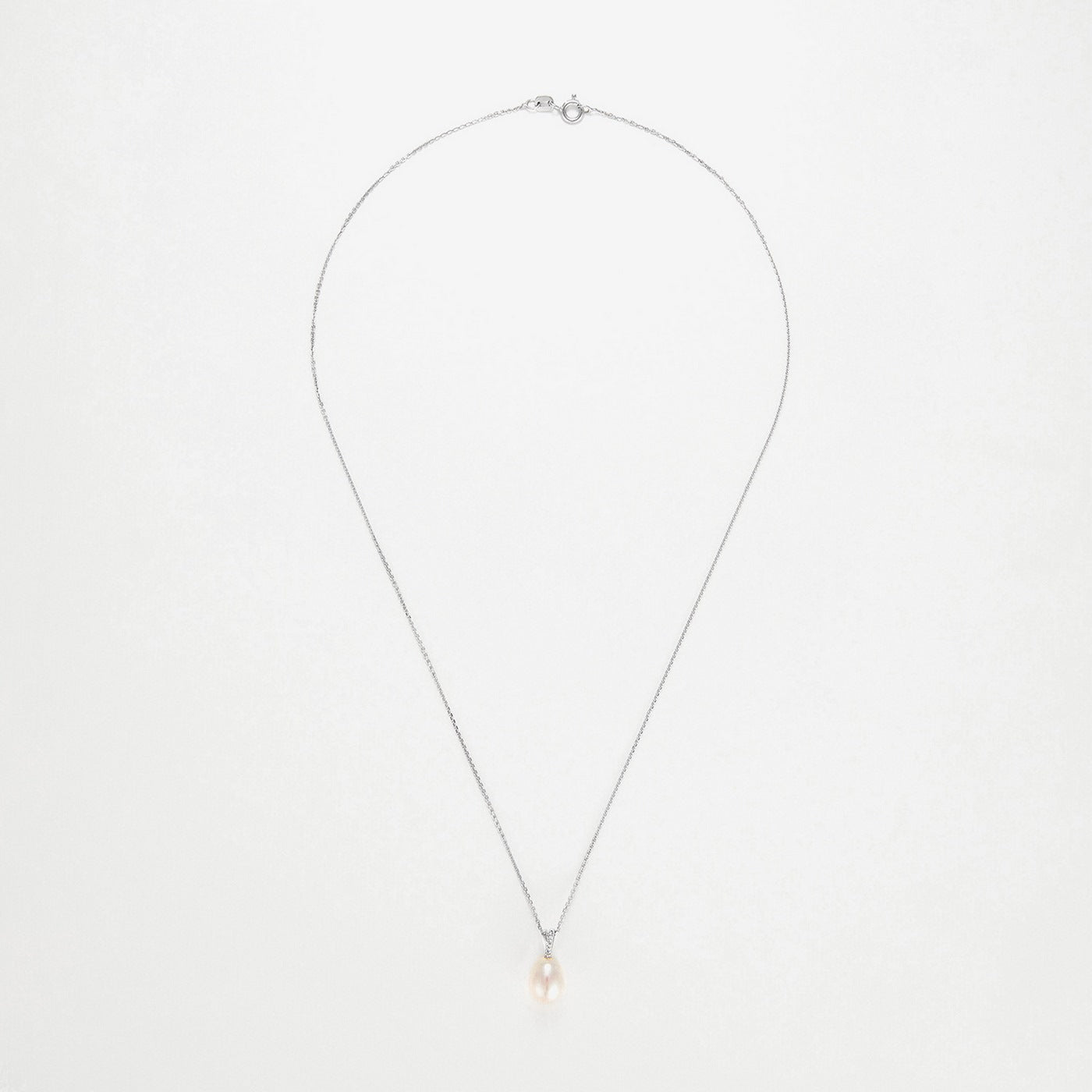 Pendentif "Luliwa" D0,02Ct/6 Perle 7,5Mm - Or Blanc 375/1000