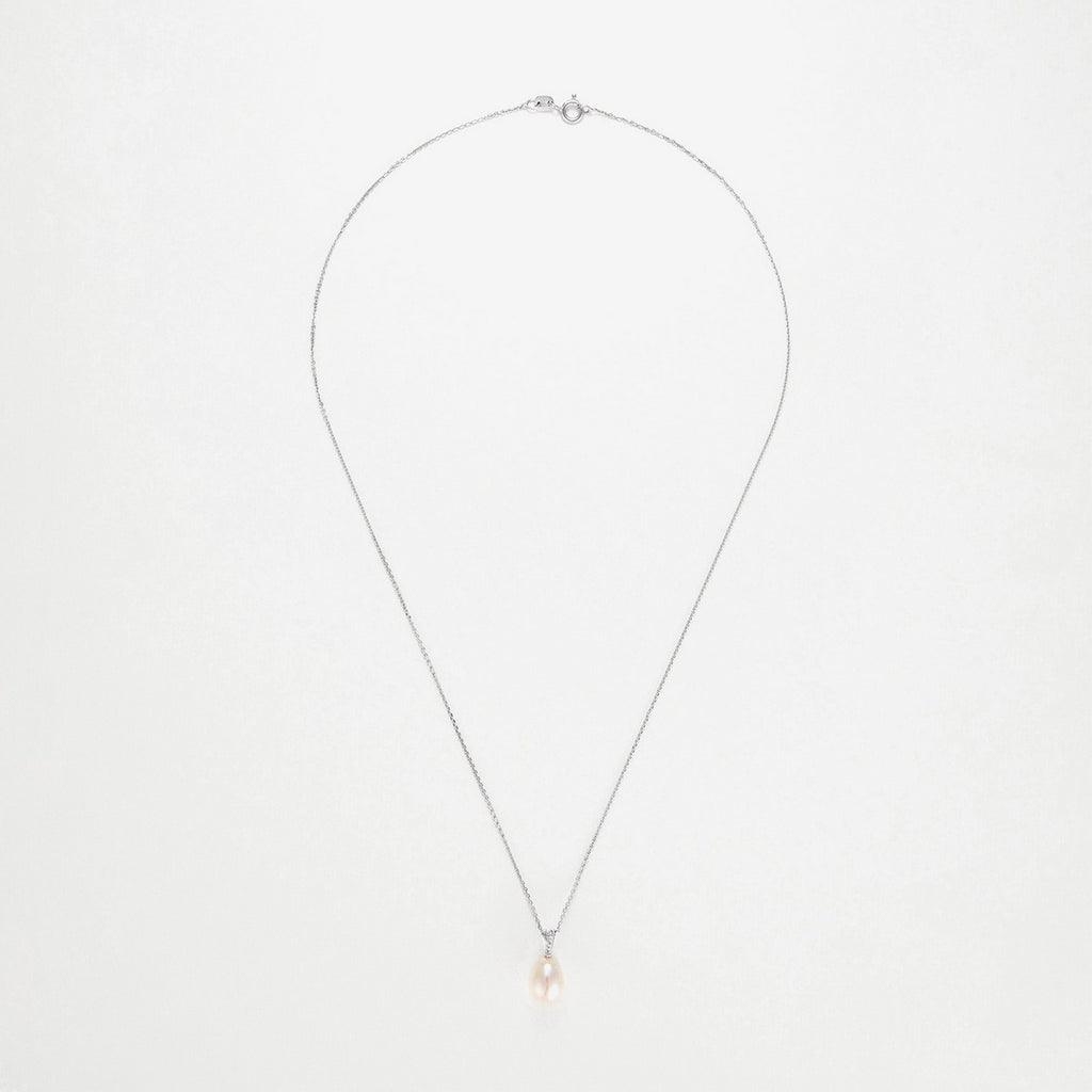 Pendentif "Luliwa" Diamants 0,02Ct/6 Perle 7,5Mm - Or Blanc