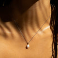 Pendentif "Luliwa" Diamants 0,02Ct/6 Perle 7,5Mm - Or Blanc