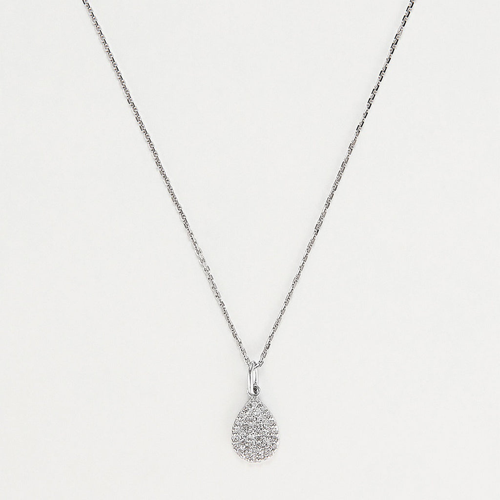 Pendentif "Goutte De Pluie" Diamants 0,11Ct/37 - Or Blanc