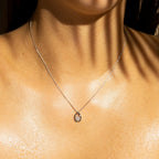 Pendentif "Goutte Somptueuse" Diamants : 0,06Ct/19 - Or Blanc