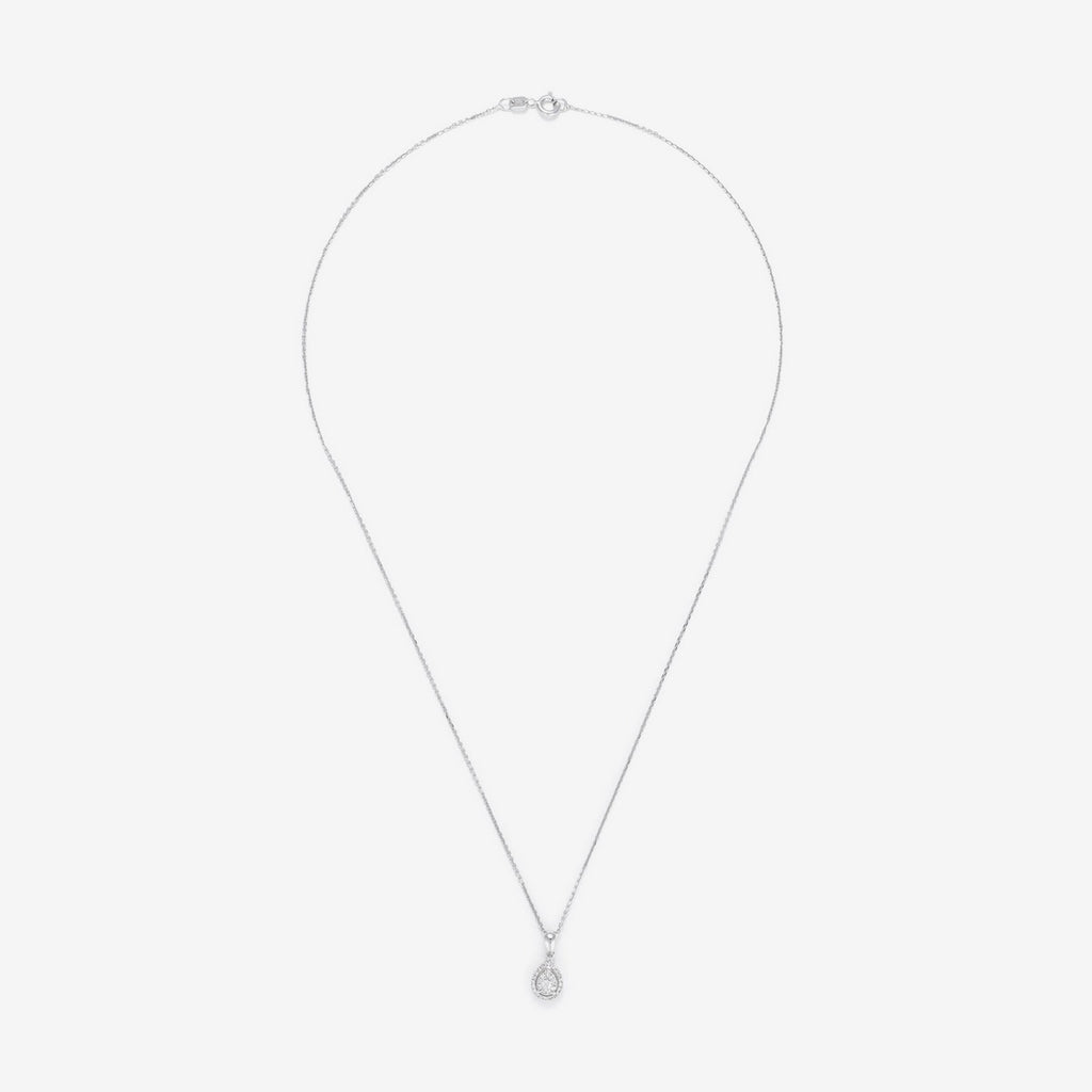 Pendentif "Goutte Merveilleuse" Diamants 0,16/32 - Or Blanc