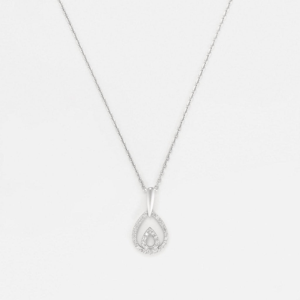 Pendentif "Shiloh" D0,12/33 - Or Blanc 375/1000
