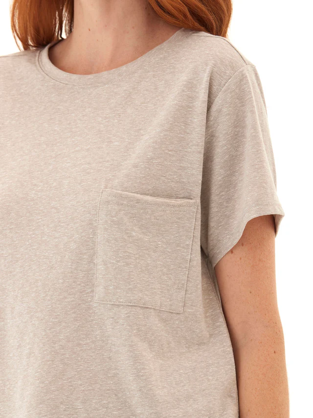 T-Shirt Pocket Crew - Blush