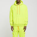 Sweat Polaire Capuche - Jaune Fluo - Mixte