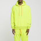 Sweat Polaire Capuche - Jaune Fluo - Mixte