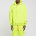 Sweat Polaire Capuche - Jaune Fluo - Mixte