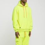 Sweat Polaire Capuche - Jaune Fluo - Mixte