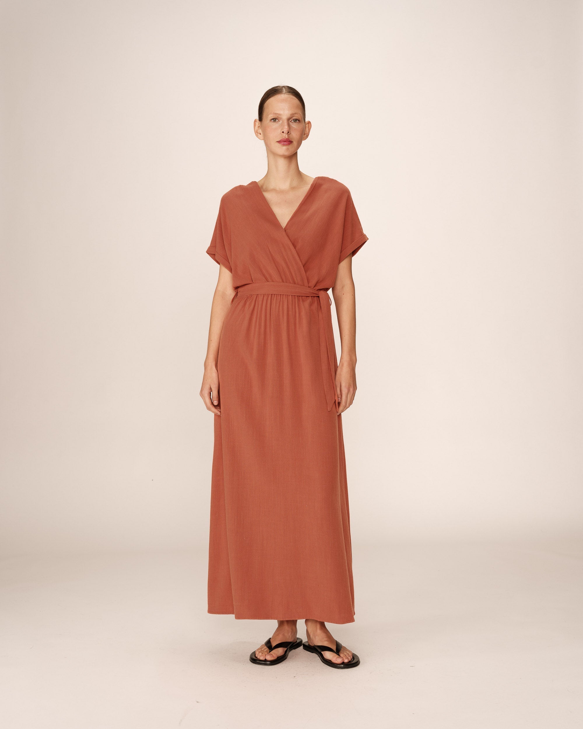 Robe Longue Pollen - Terracotta