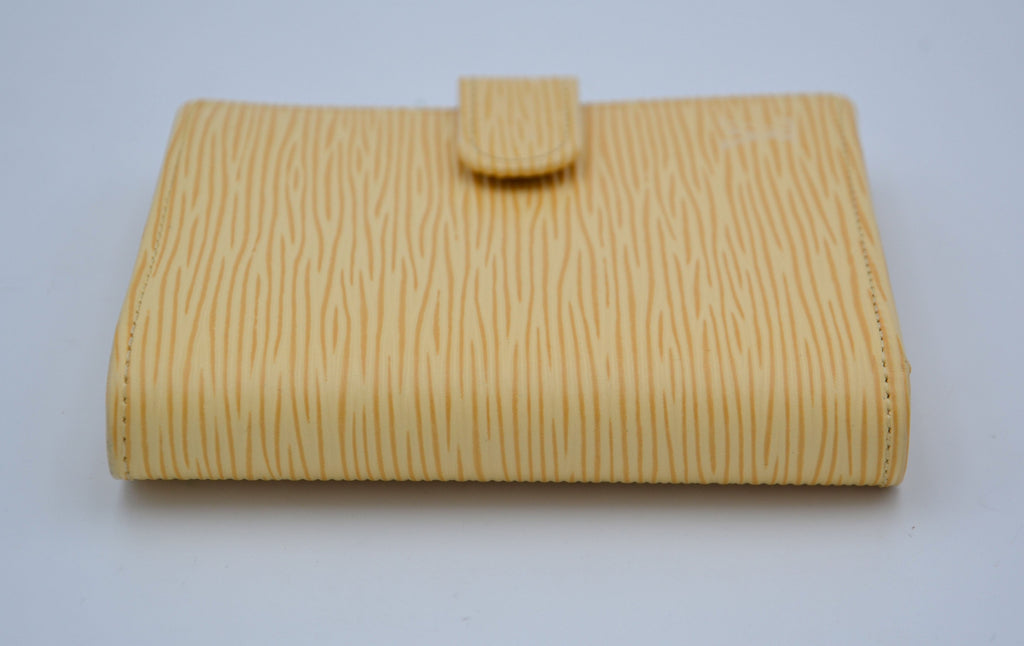 Portefeuille Louis Vuitton Compact En Cuir Epi Jaune Pastel