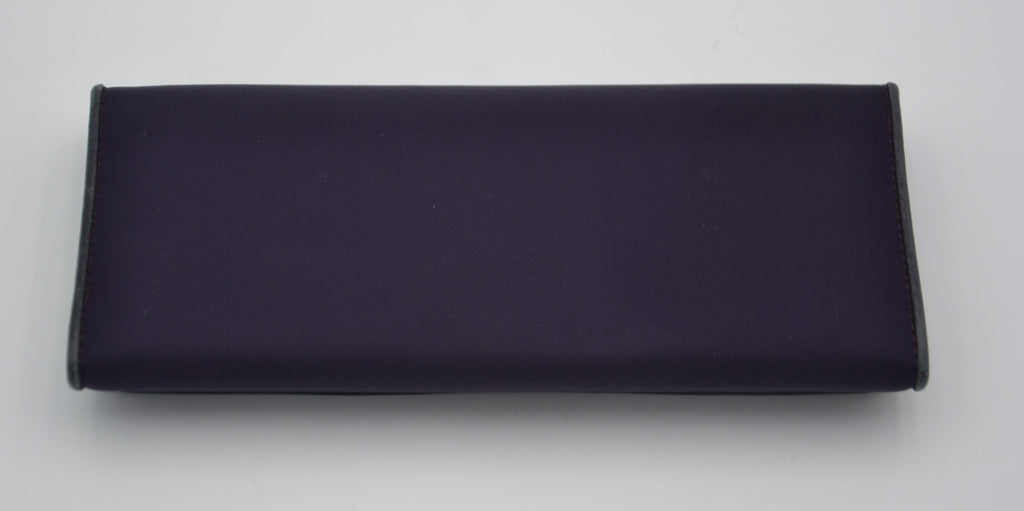 Portefeuille Long Prada En Nylon Violet & Cuir Noir