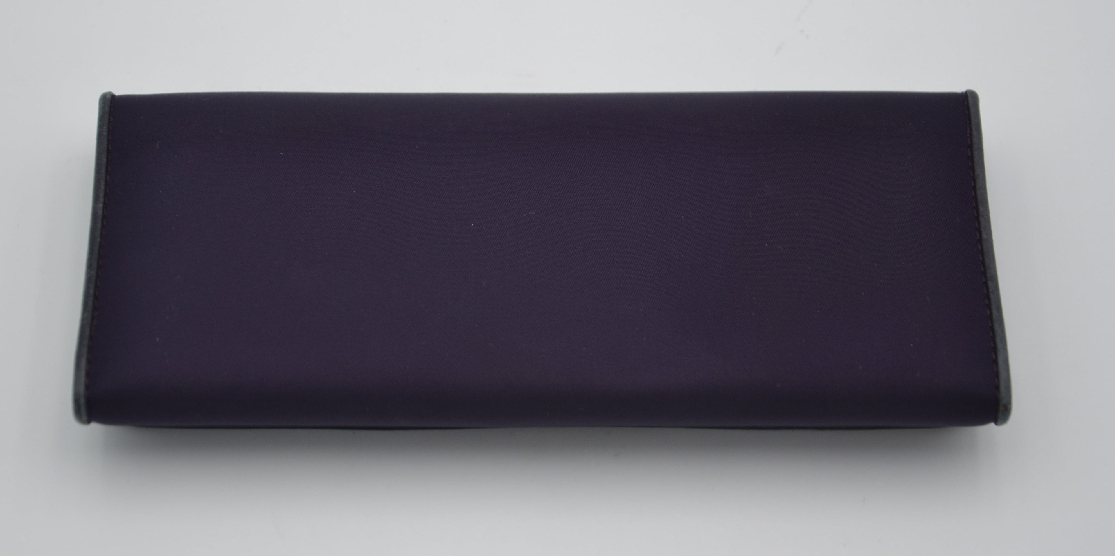 Portefeuille Long Prada En Nylon Violet & Cuir Noir
