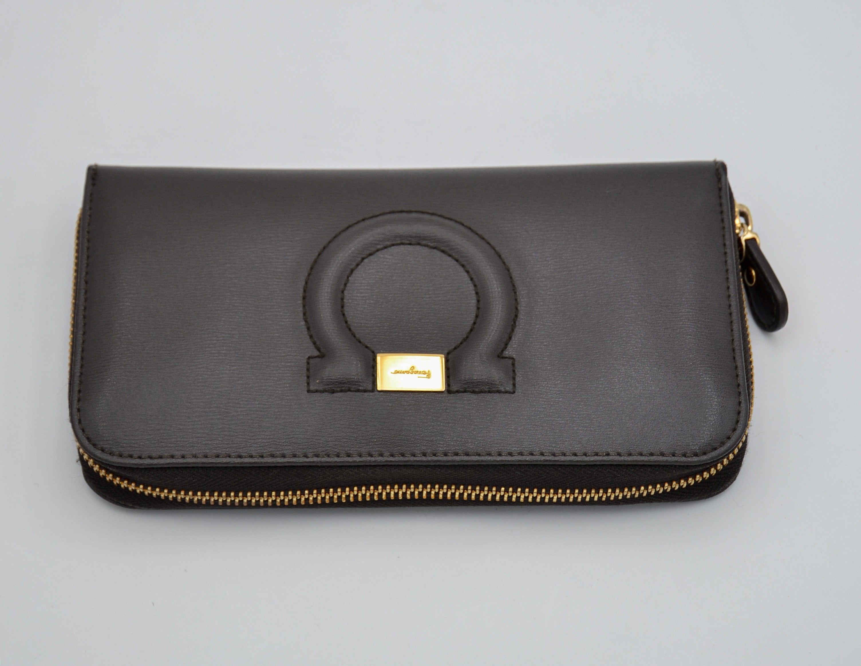 Portefeuille Zippy Salvatore Ferragamo En Cuir