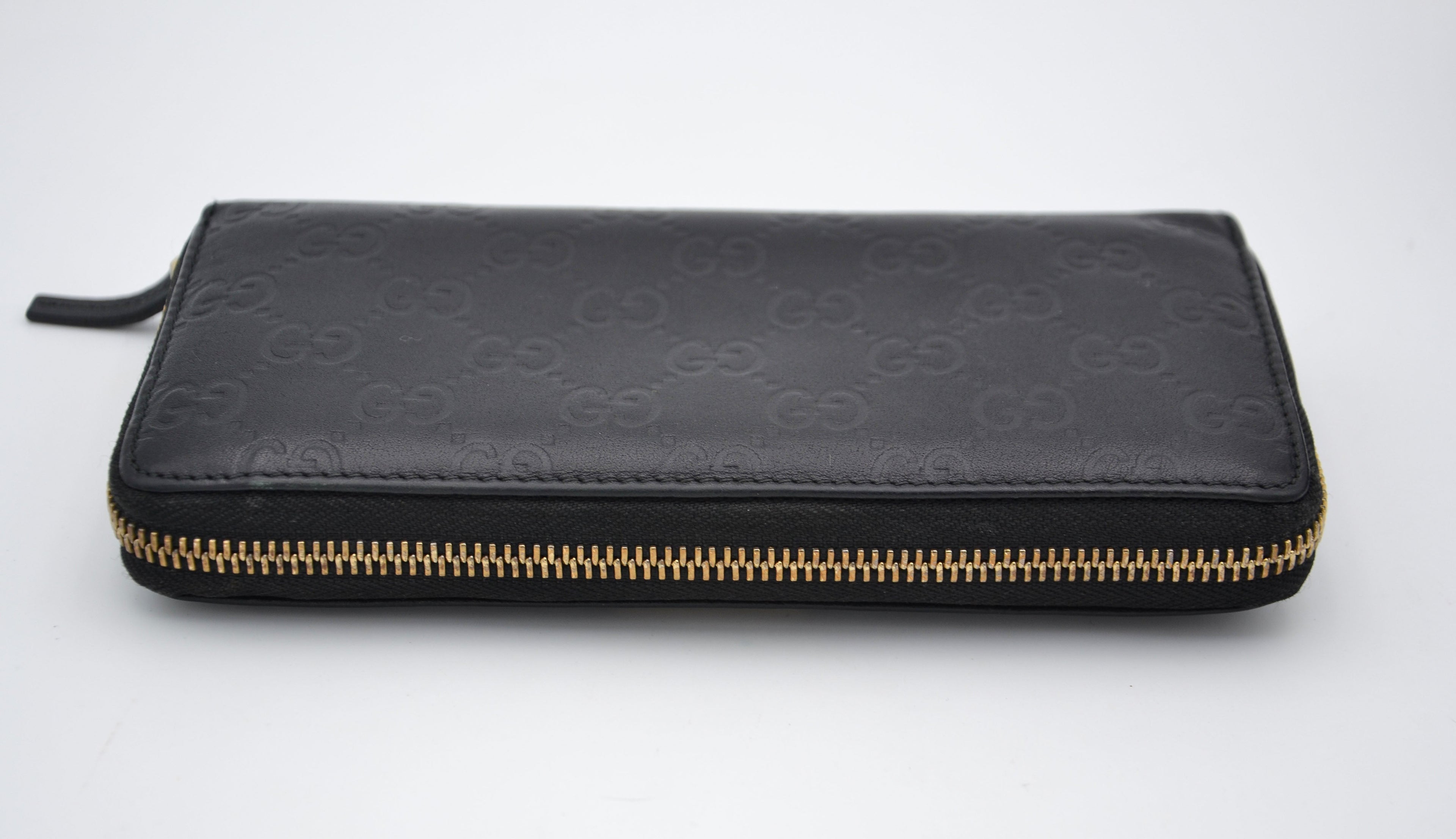 Portefeuille Gucci Zippy Long En Cuir Noir Guccissima