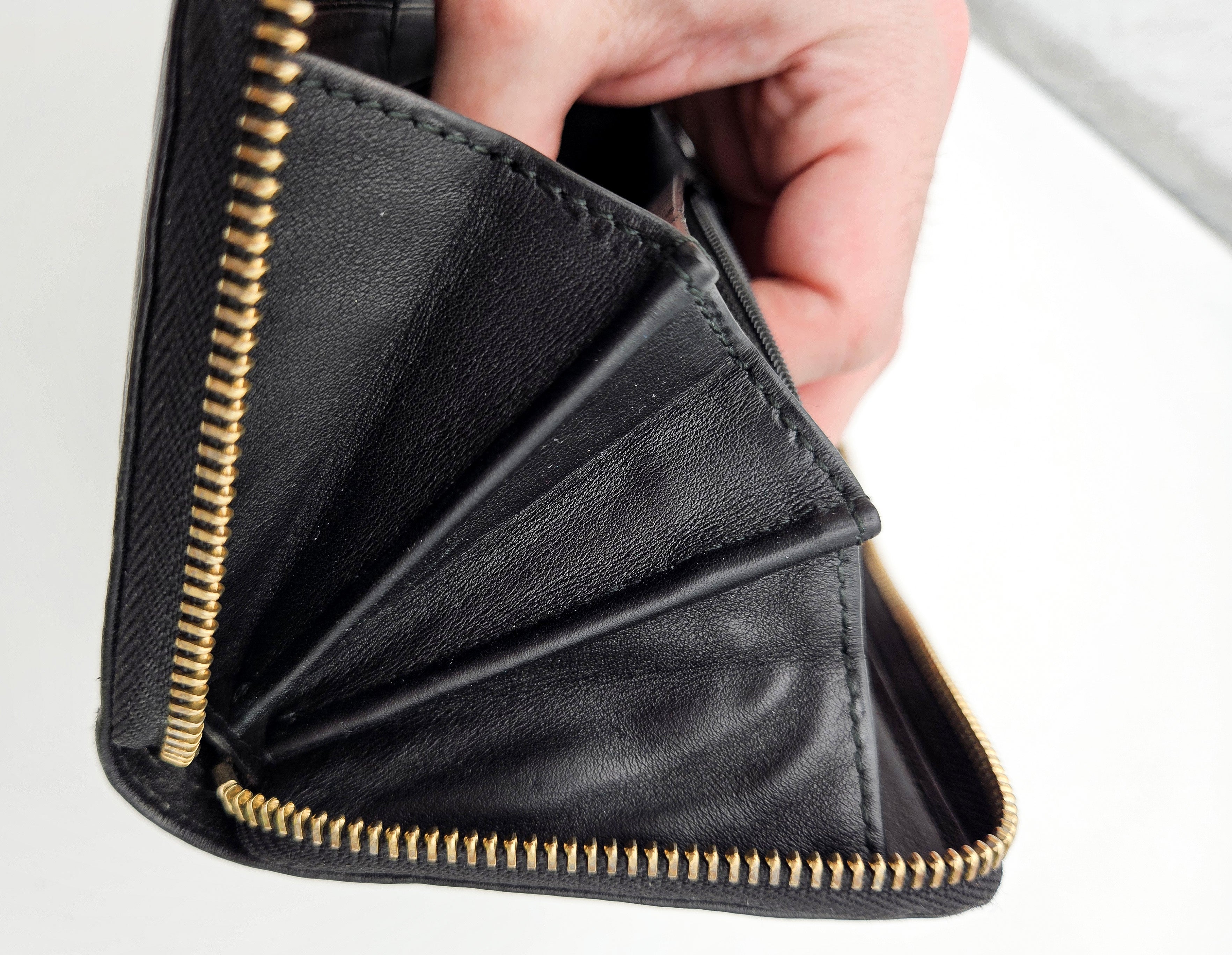 Portefeuille Gucci Zippy Long En Cuir Noir Guccissima