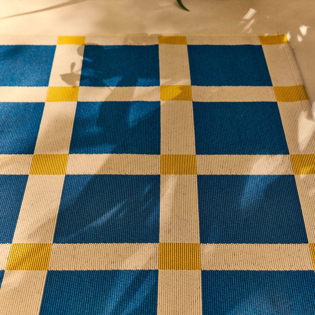 Positano - Tapis D'Extérieur - Polypropylène/Polyester - Bleu