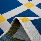Positano - Tapis D'Extérieur - Polypropylène/Polyester - Bleu