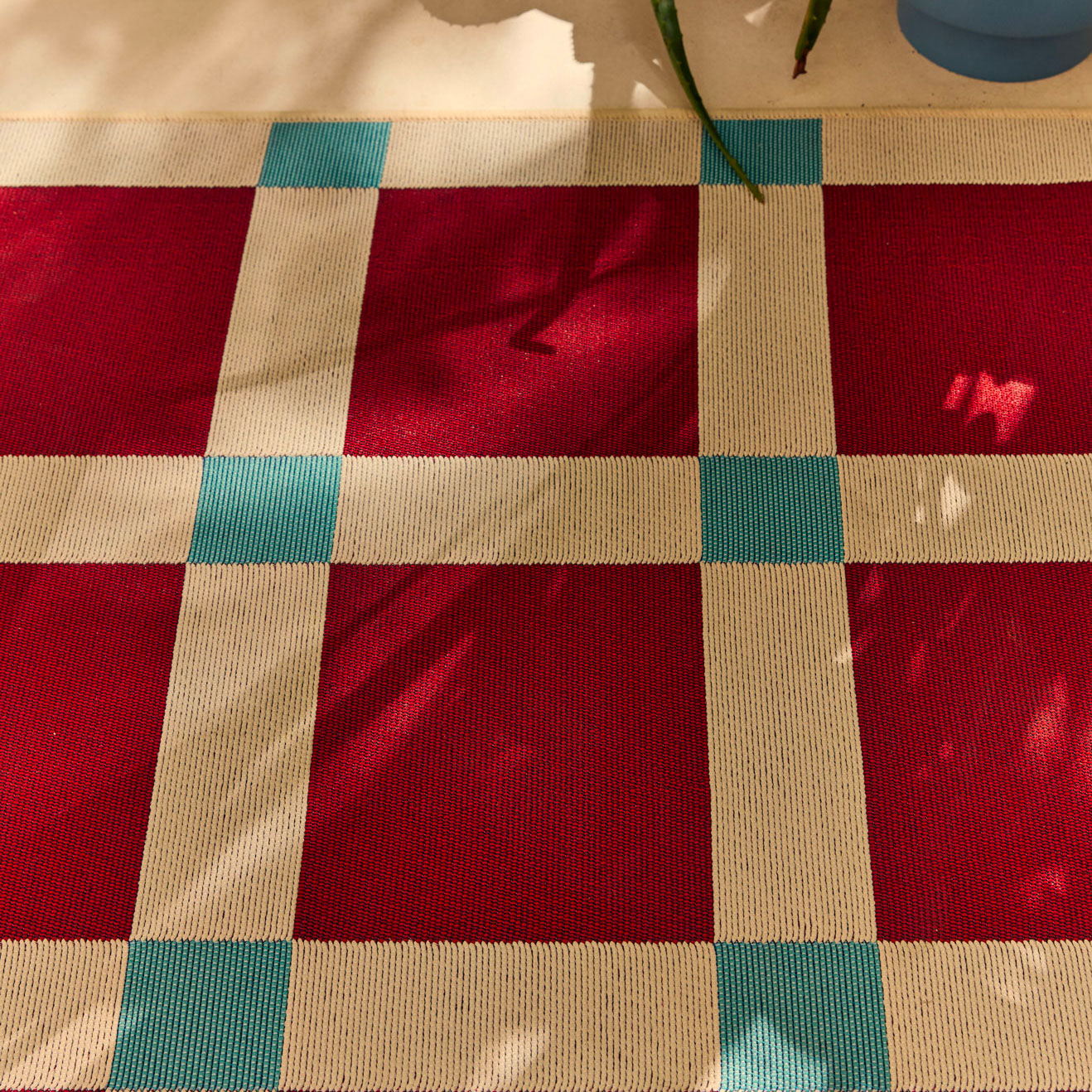 Positano - Tapis D'Extérieur - Polypropylène/Polyester - Bordeaux