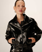Veste Courte Noir Poudre