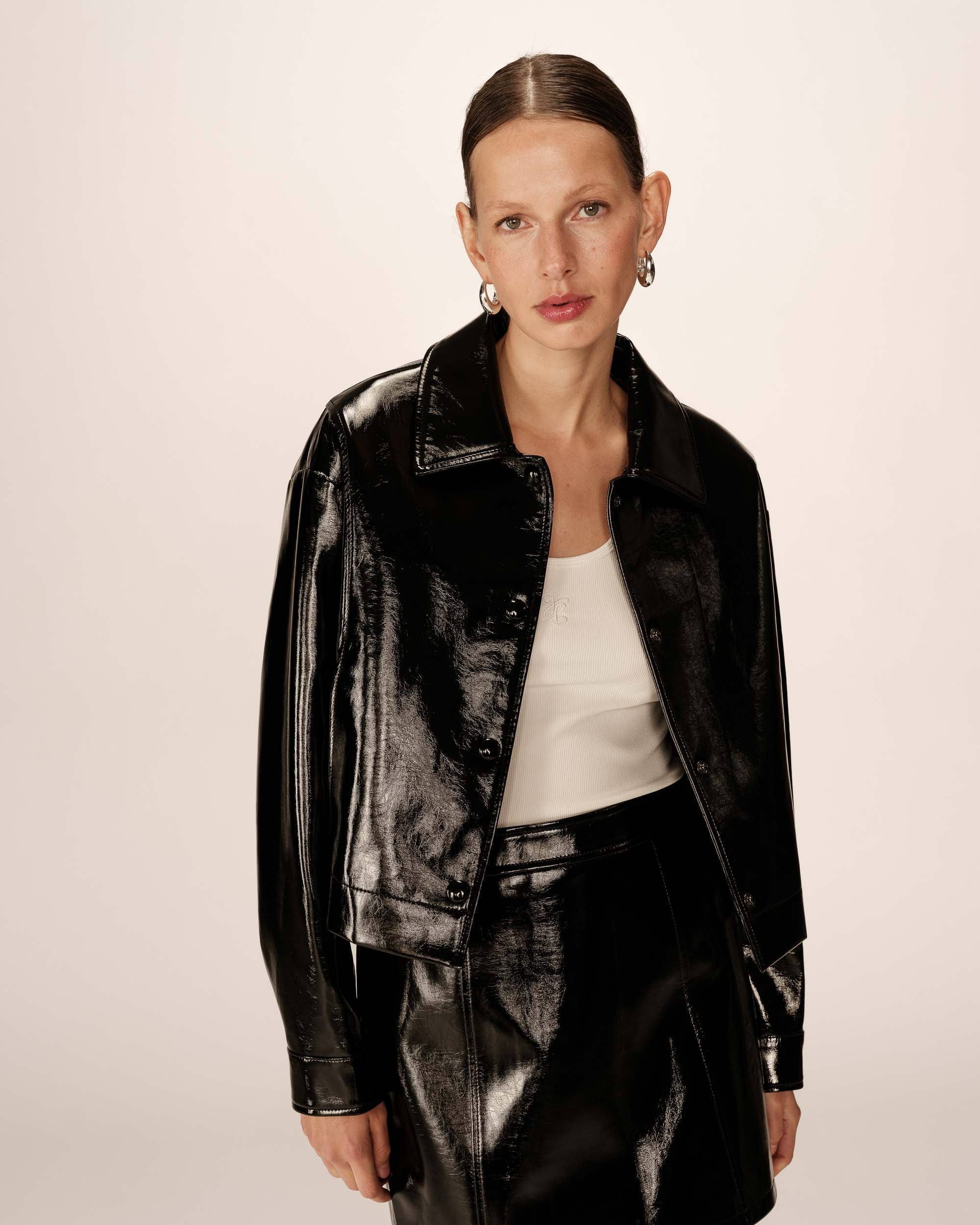 Veste Courte Noir Poudre