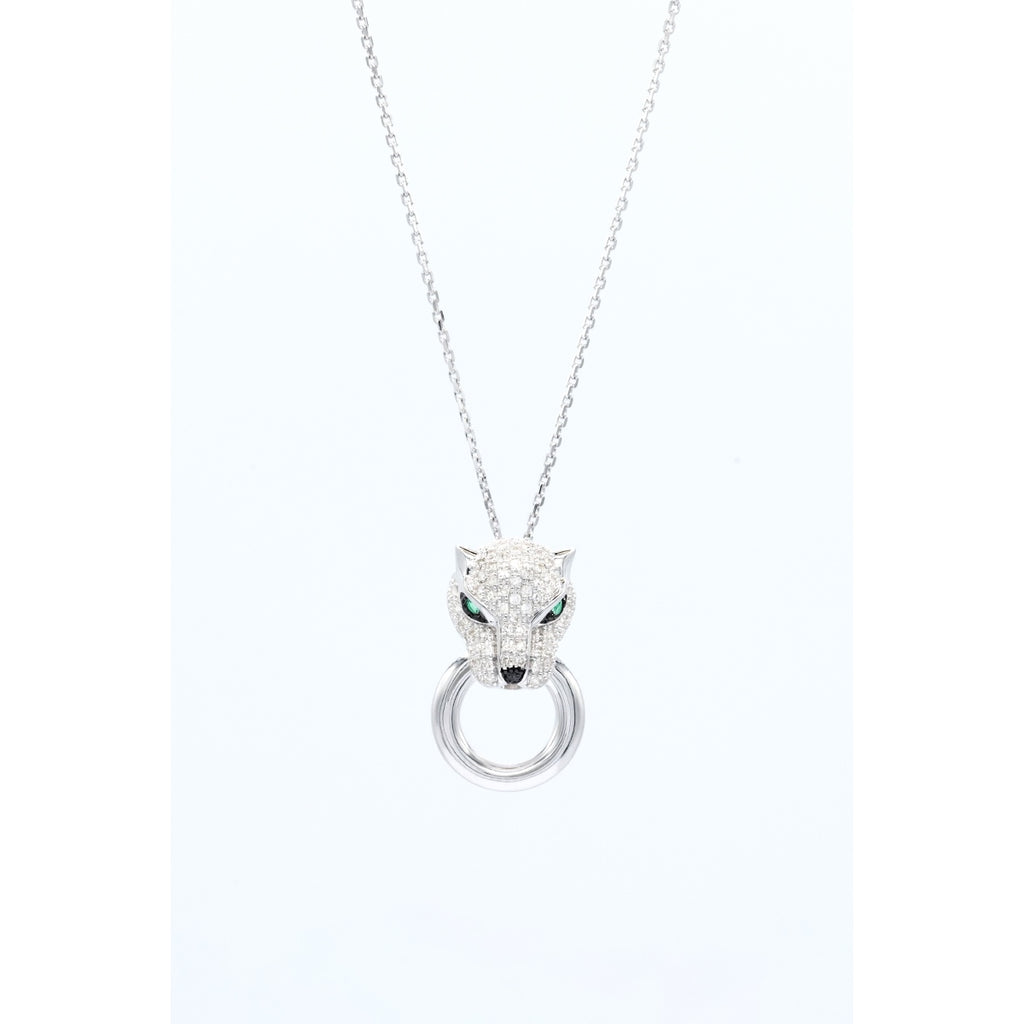 Pendentif "Bastet " Diamants 0,23/76