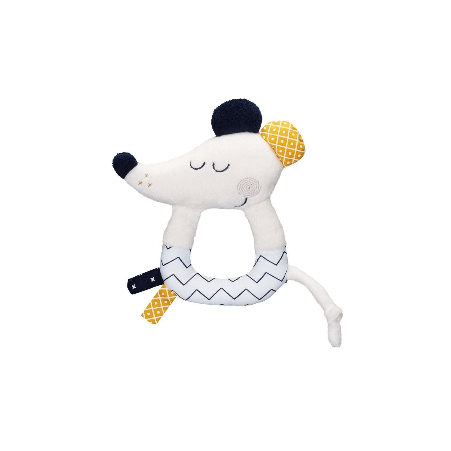 Hochet En Velours Blanc