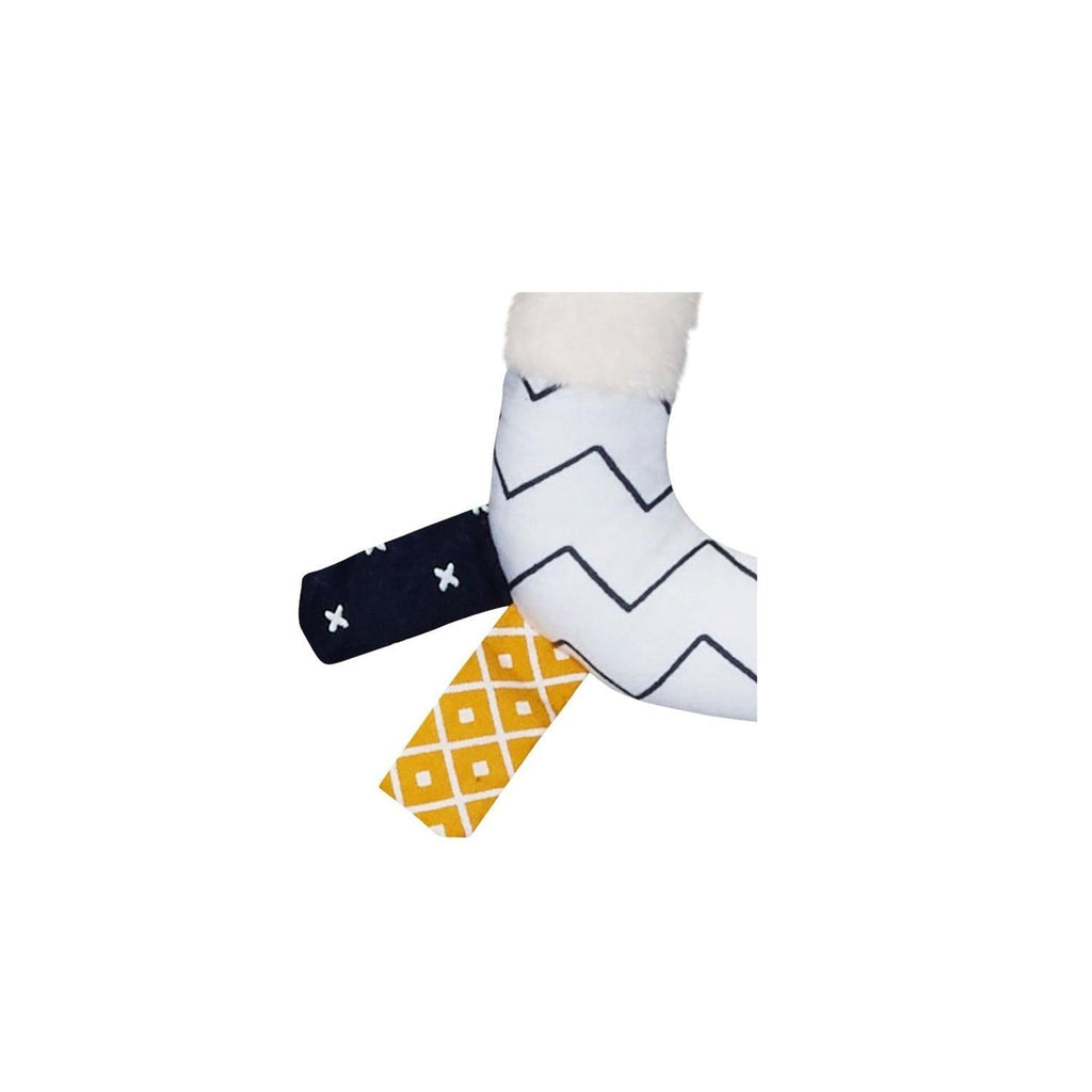 Hochet En Velours Blanc