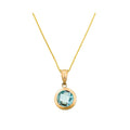 Pendentif "Extase" Or Jaune 375/1000 Pierre Skyblue