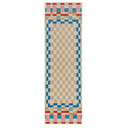 Checkered Border - Tapis De Couloir En Laine