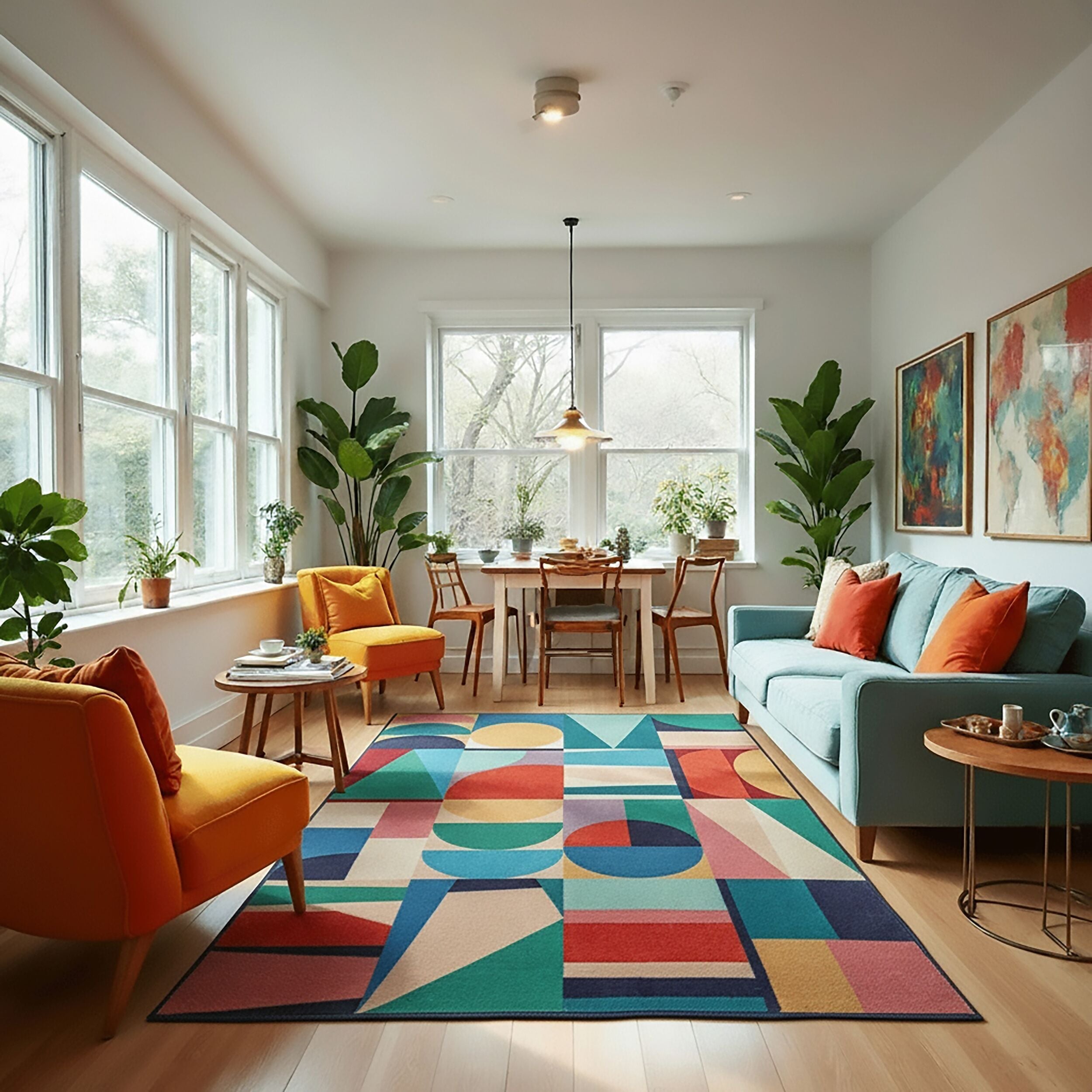 Patchwork Geo - Tapis En Laine