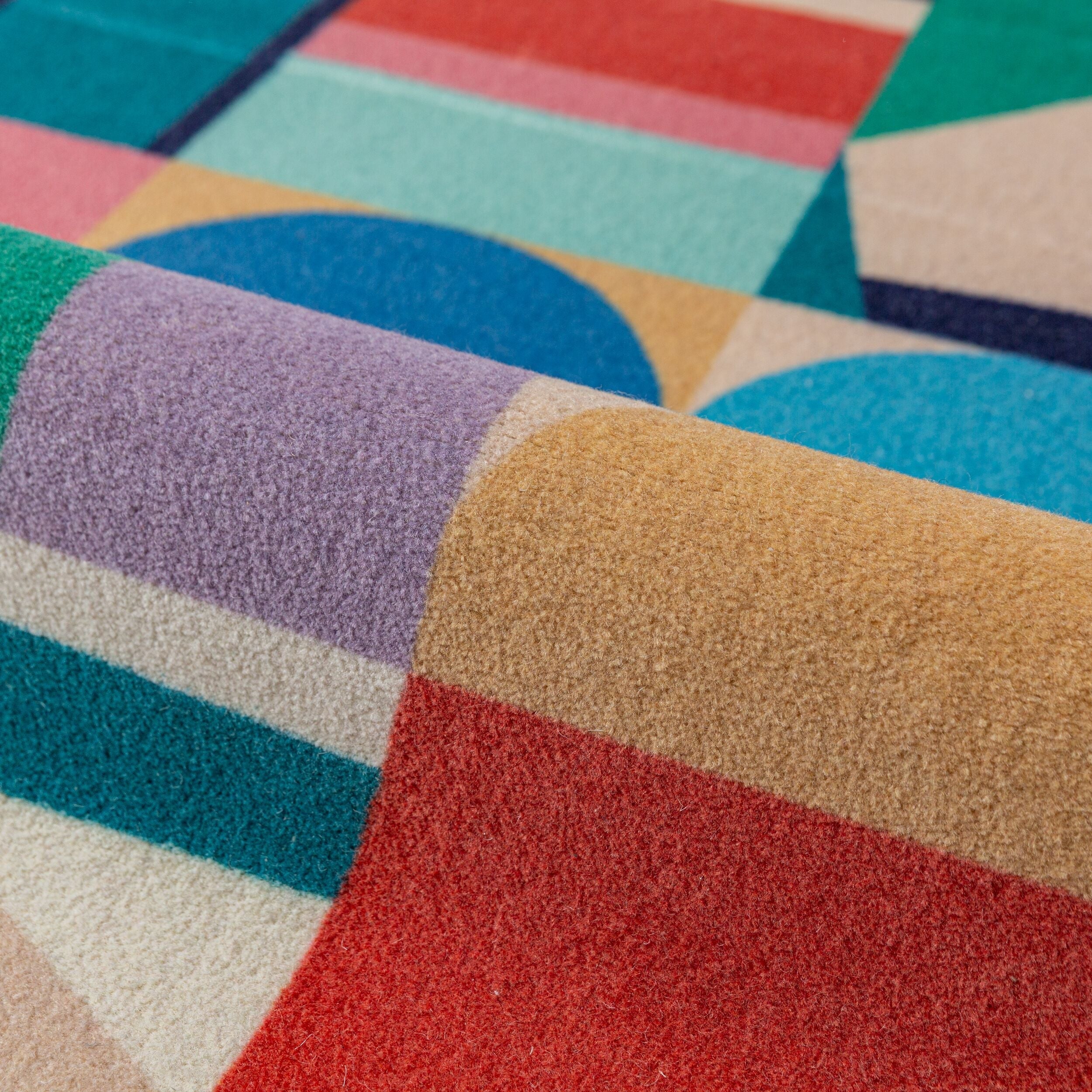 Patchwork Geo - Tapis De Couloir En Laine