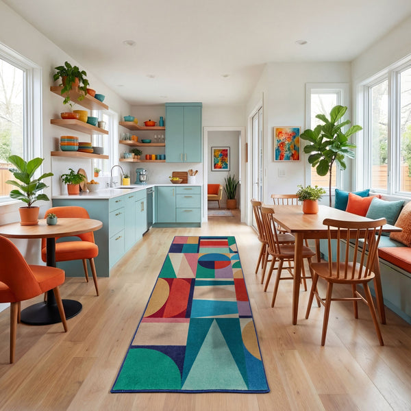 Patchwork Geo - Tapis De Couloir En Laine