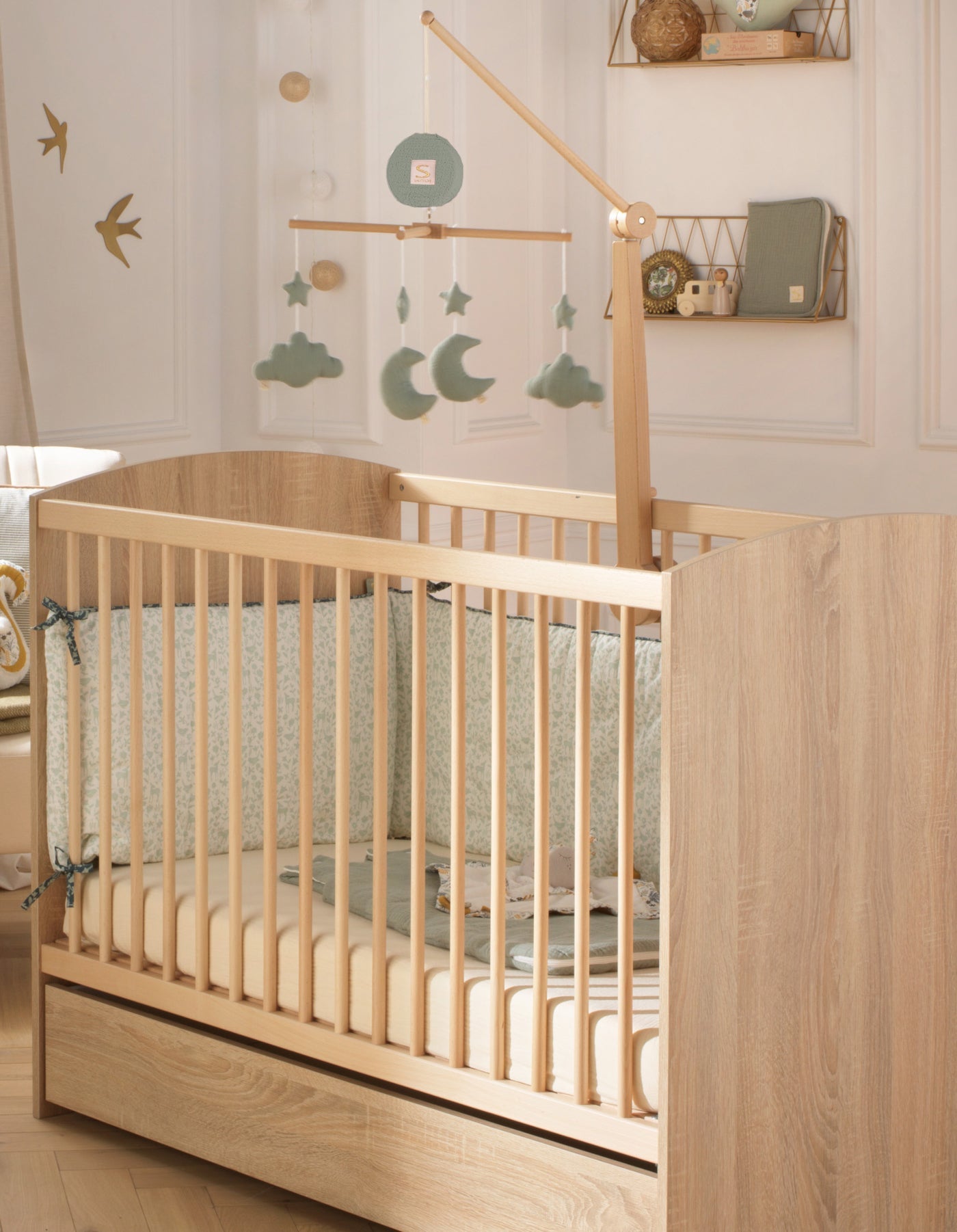 Tour De Lit Bébé 190X40 Cm En Coton
