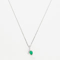 Pendentif "Belle Émeraude" D0,04/9 + E0,53/1 - Or Blanc