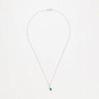 Pendentif "Belle Émeraude" D0,04/9 + E0,53/1 - Or Blanc